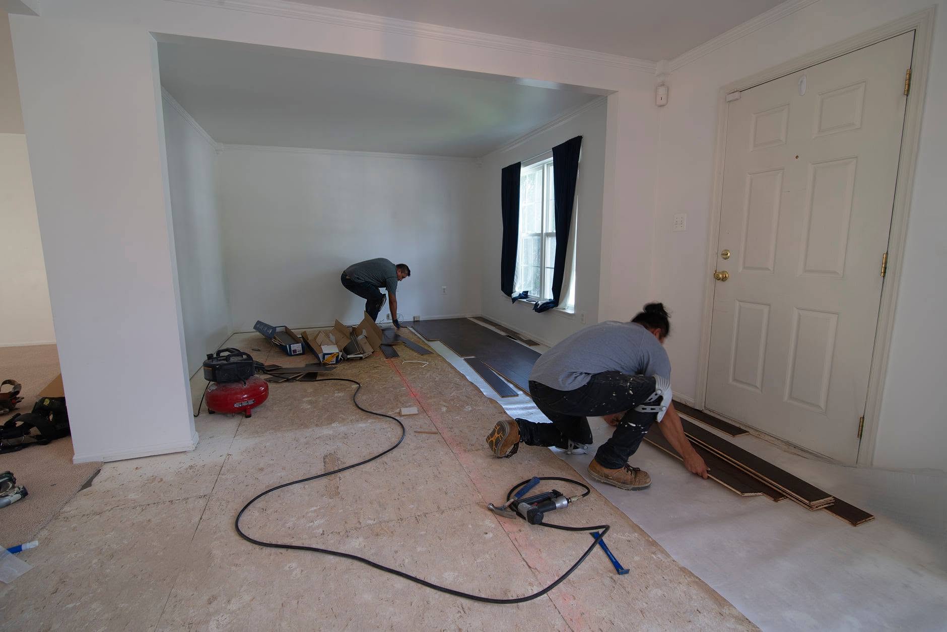 Flooring · installation underway
