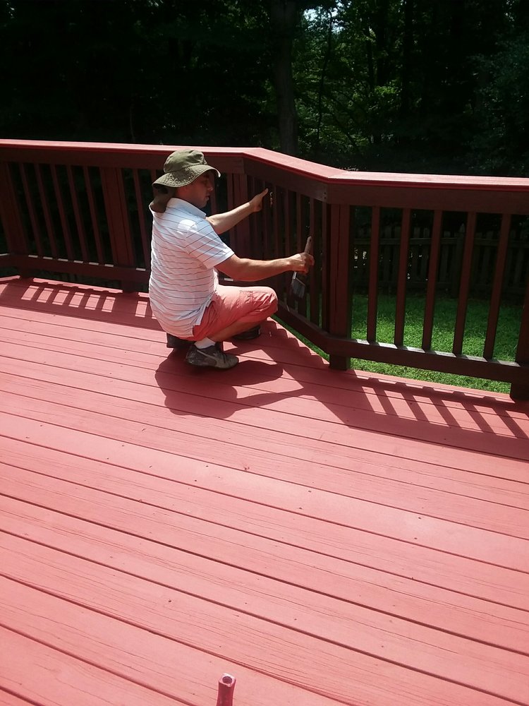 Deck refresh · railings painted to match