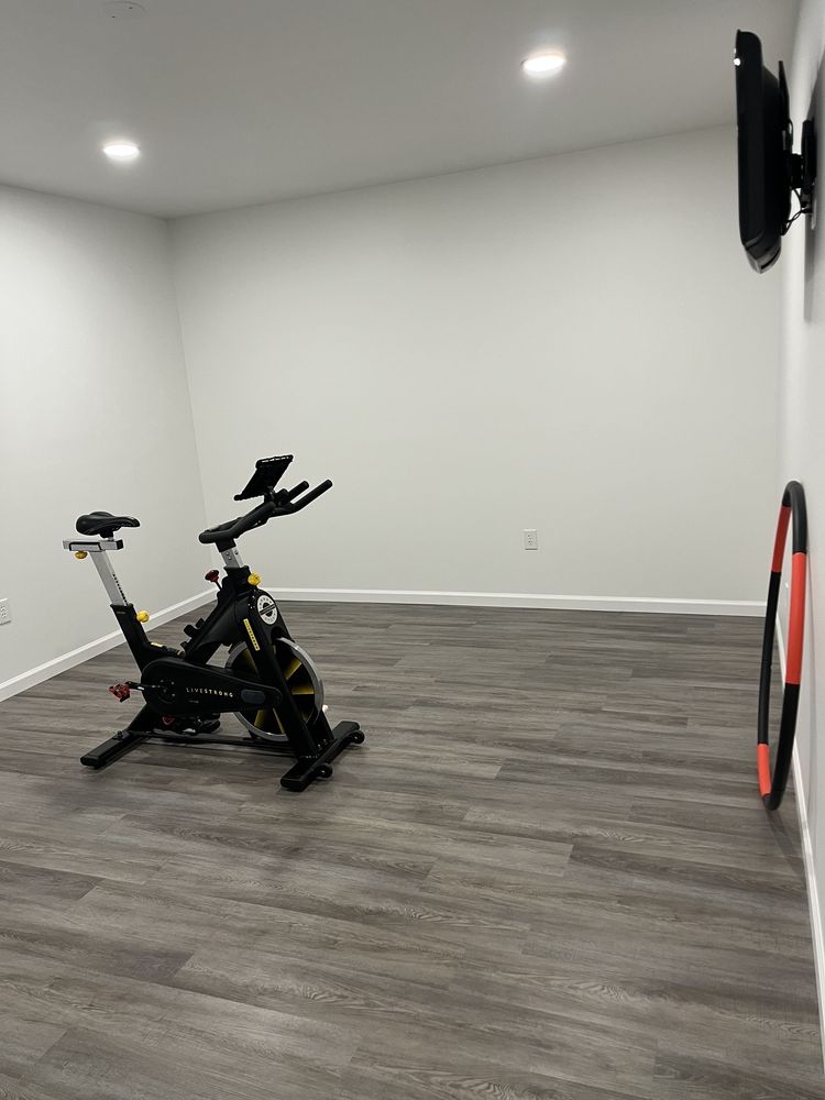 Basement · open room with a plank floor
